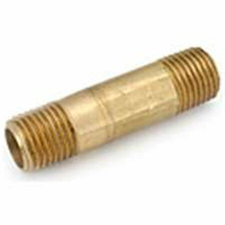 ANDERSON METALS 38300-0645 .38 x 4.5 In. Red Brass Nipple 3304599